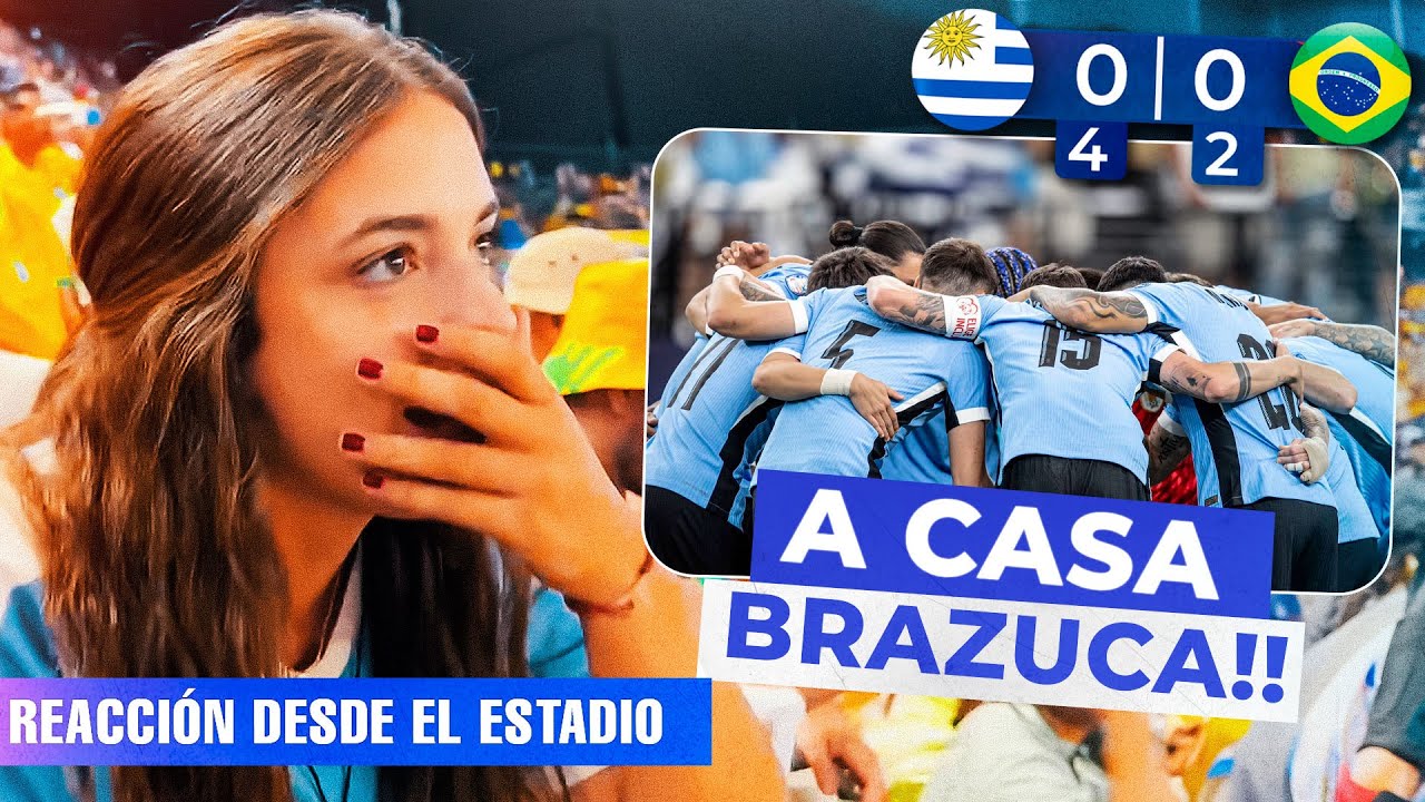 Uruguay ELIMINÓ a BRASIL y está en SEMIFINALES | REACCIÓN en el ESTADIO *Copa América 2024* 🇺🇾