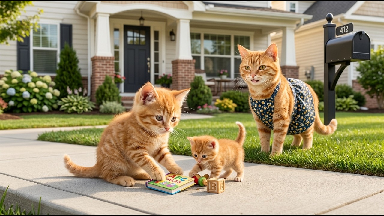 Tiny Kitten Wanted to Be Famous — Mama Cat Taught the Beauty of Being Kind