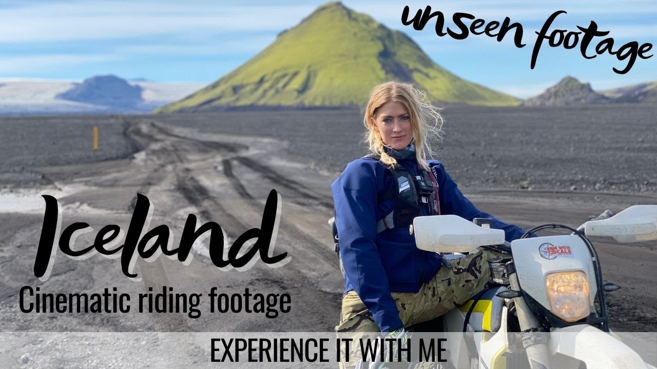Iceland enduro motorcycle riding off road - cinematic scenic riding view - The Girl On A Bike