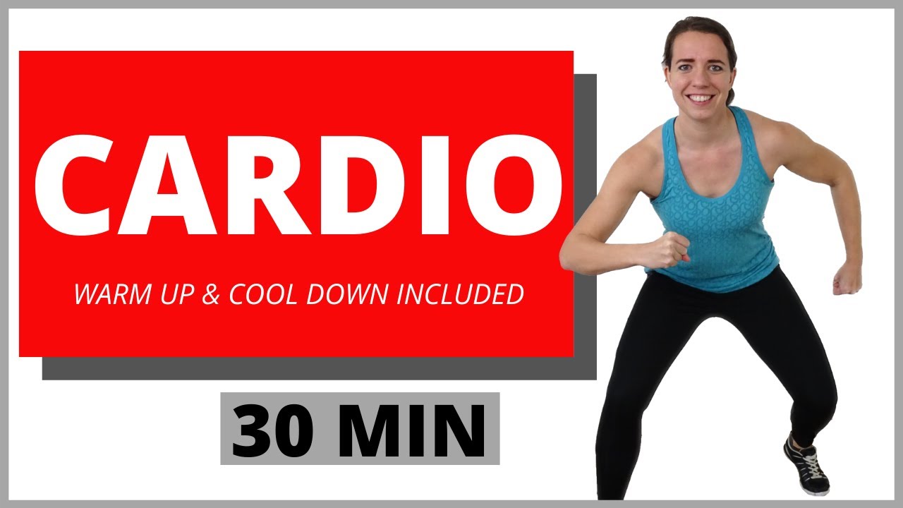 30 Minute Fun Cardio Workout for Beginners – Low impact Exercises at Home – No Equipment