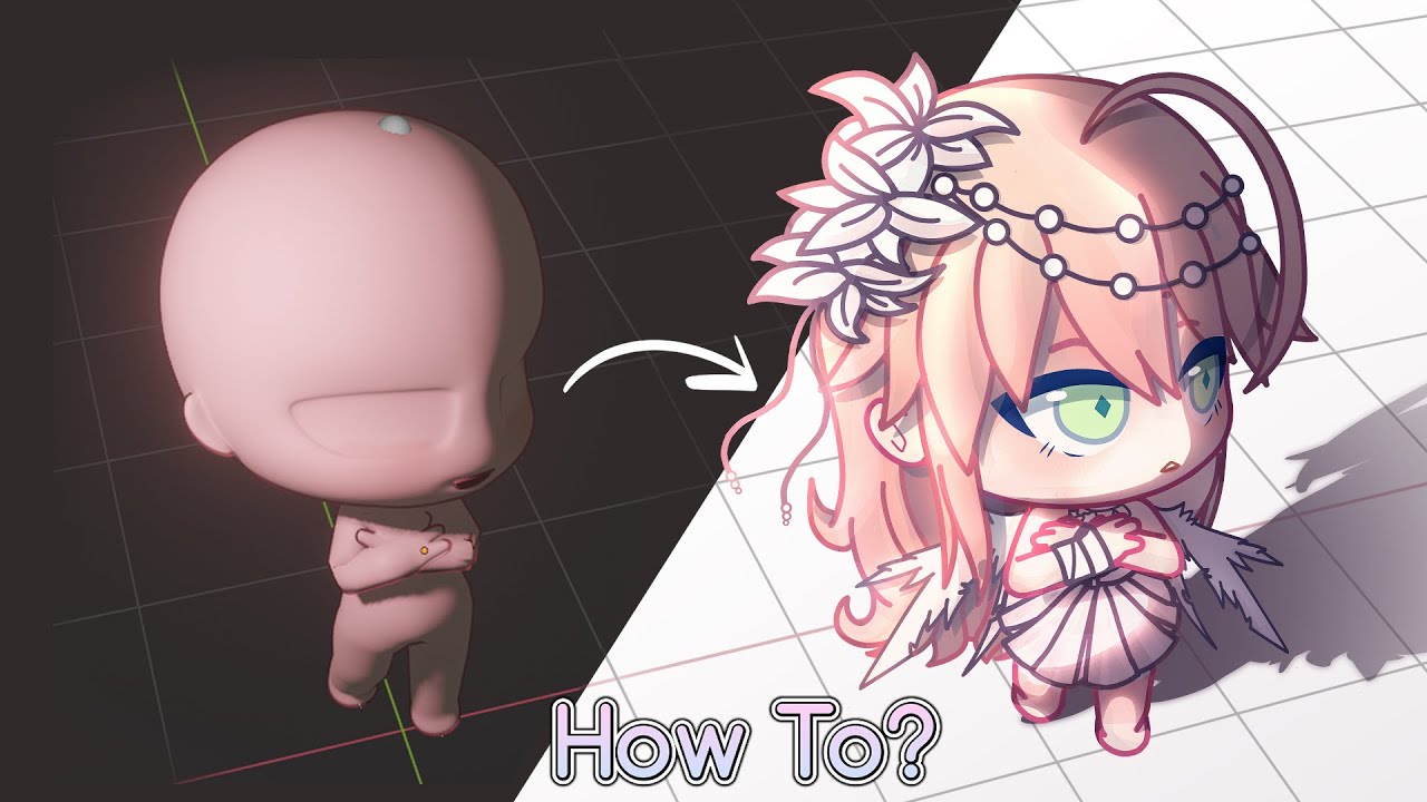 Gacha Tutorial // Making Custom Gacha Poses From Perspective // ( Gacha Club + Blender )
