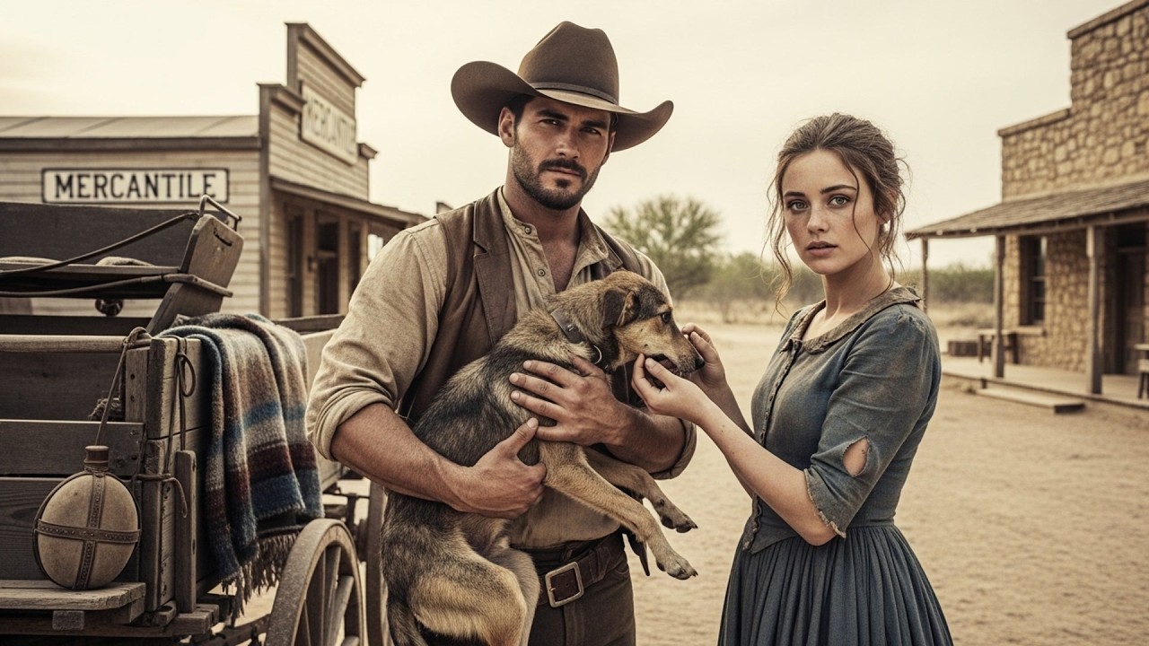 He Found Her Feeding Bread To A Starving Dog, The Cowboy Took Them Both In Without A Word