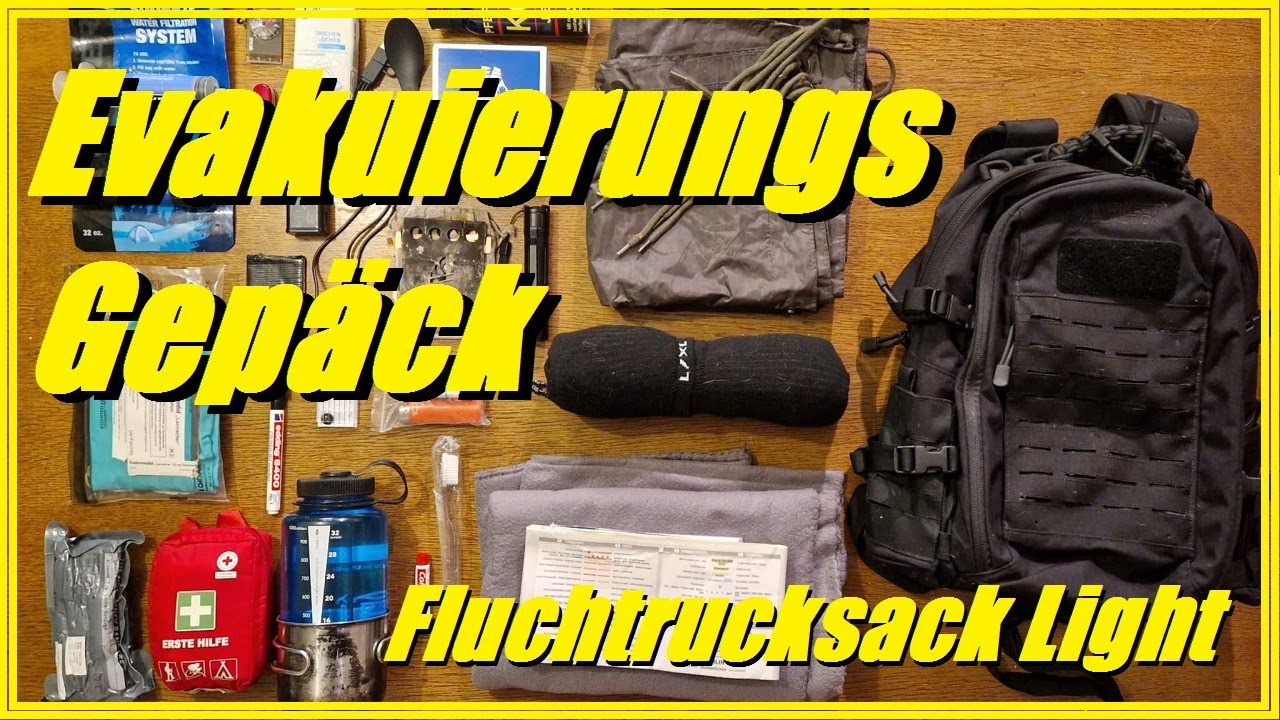 Sei sofort Fluchtbereit! Der Evak-Rucksack! Hochwasser | Chemieunfall | Bombenfund