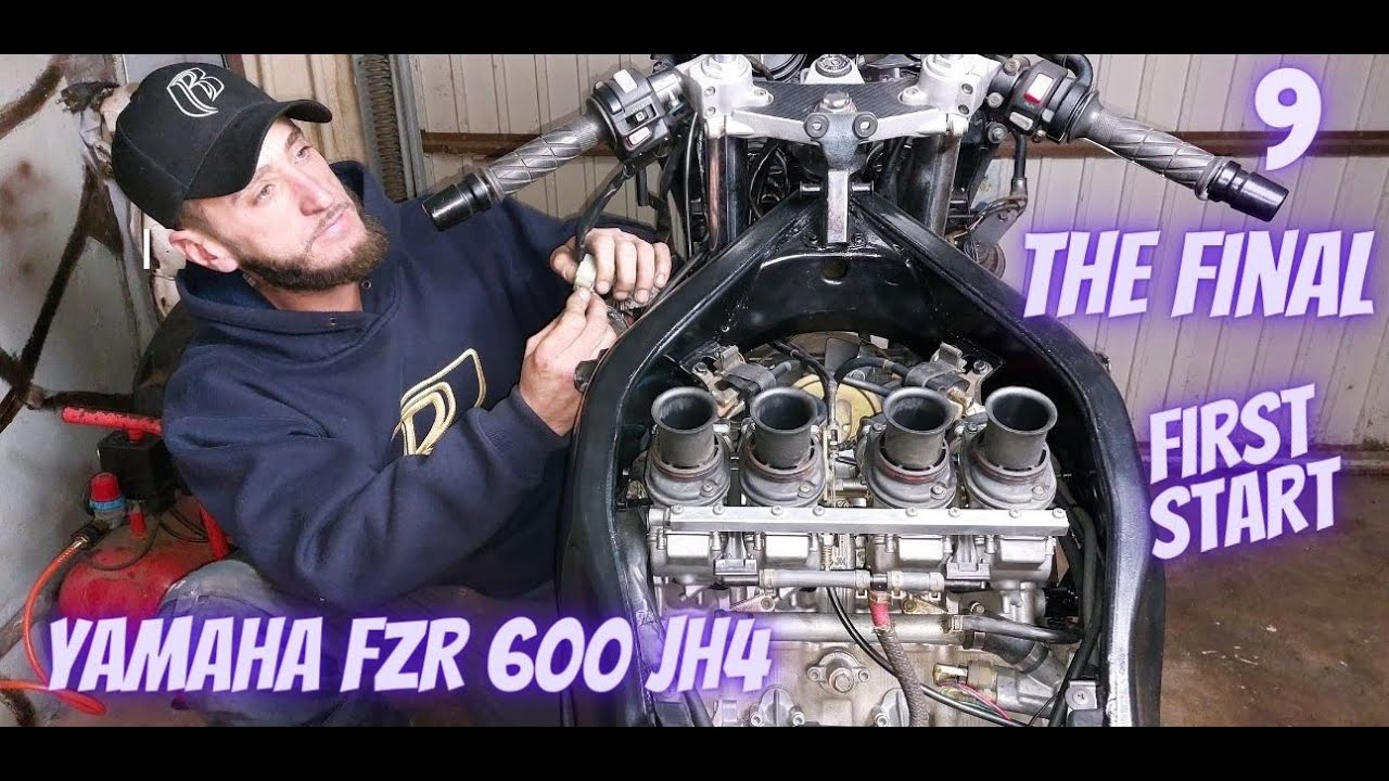 Yamaha FZR 600  4JH the final first start the engine № 9