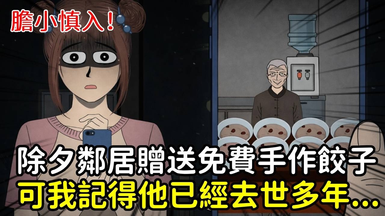 【完結】《除夕夜》鄰居發訊息說請大家吃免費的手作餃子，所有人都歡呼，但我慌了——因爲鄰居已經去世多年！#懸疑 #horror