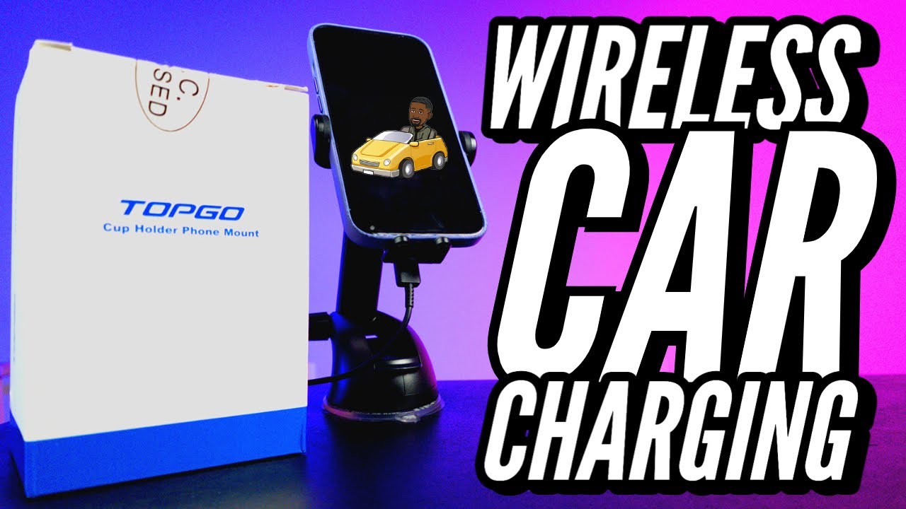 Give Your Car Wireless Charging TOPGO Cup Mount Phone Holder