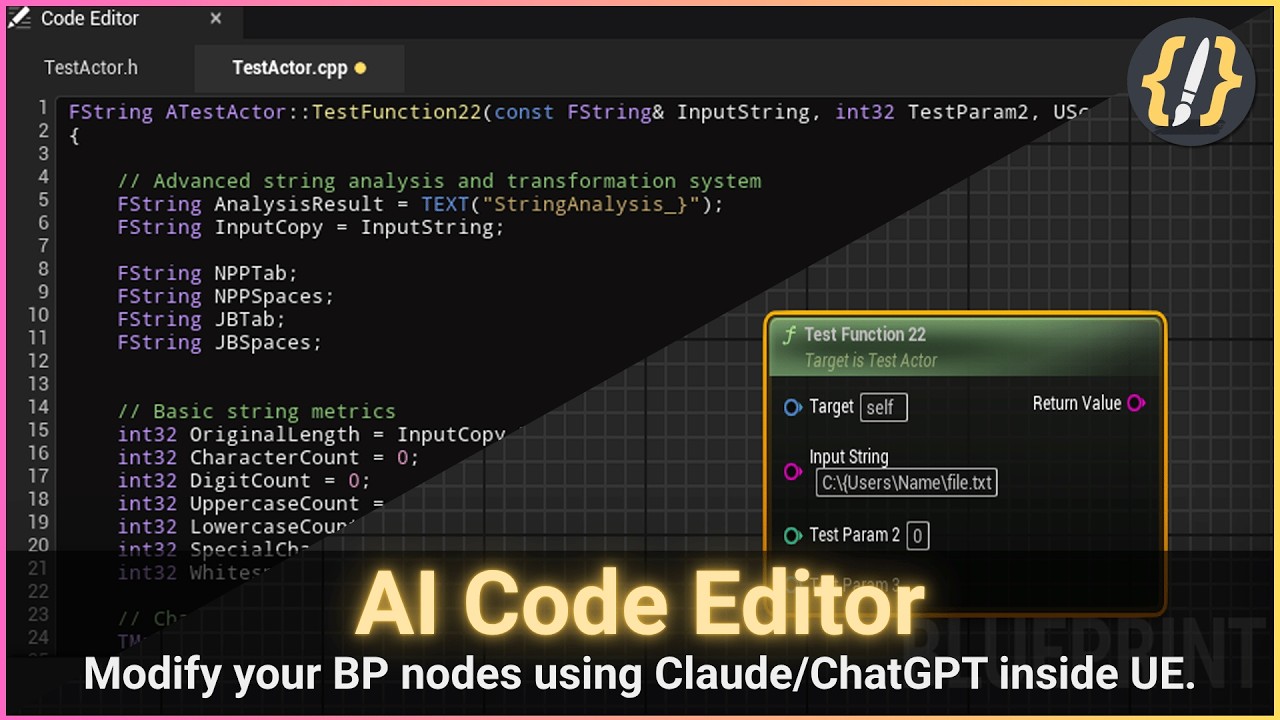 AI Code Editor for Unreal Engine - Product Overview (BETA)