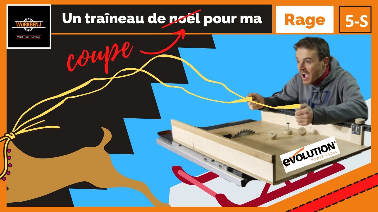 Un chariot de coupe pour ma scie sous table Evolution Rage 5s
