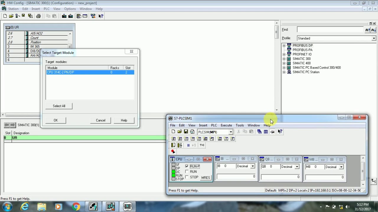Create new project in simatic manager.