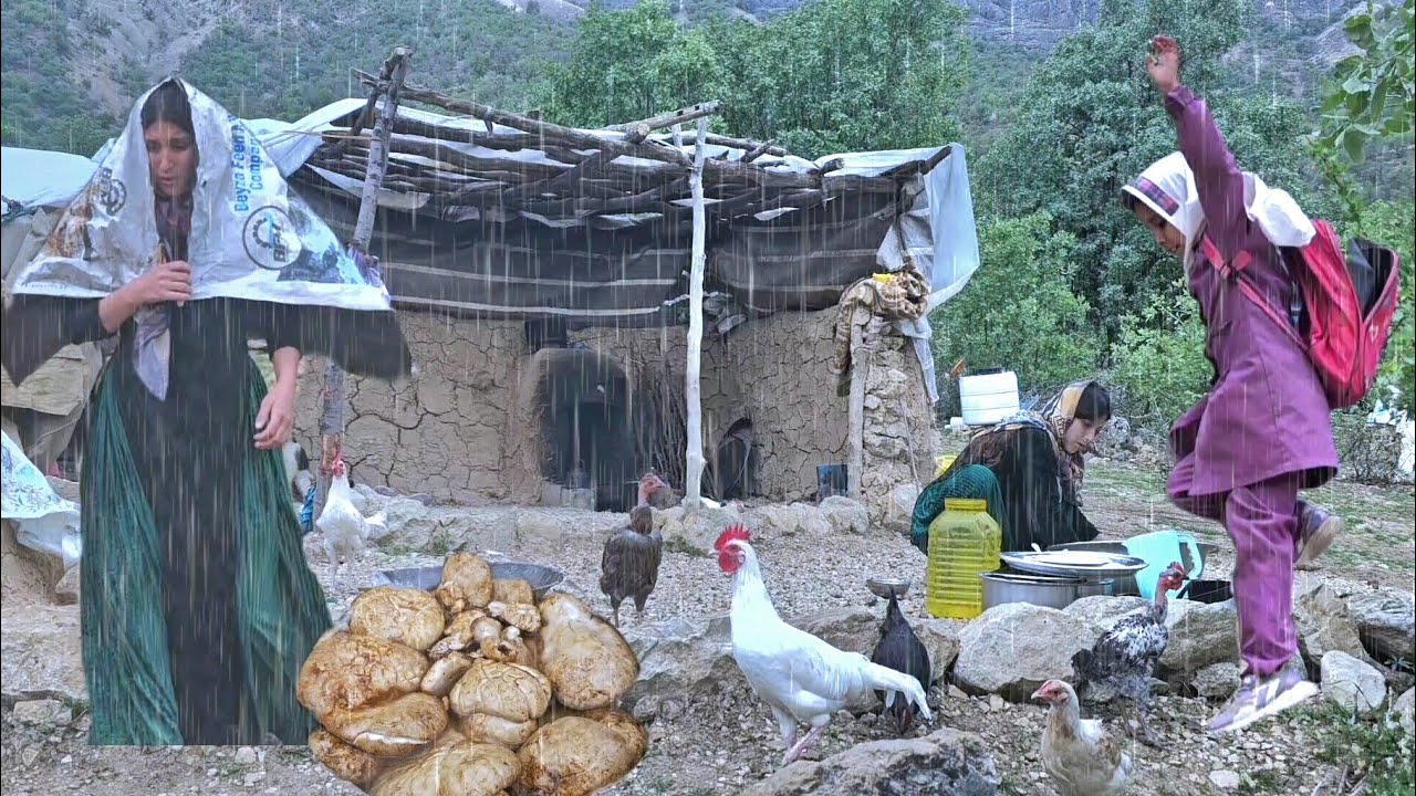 The Challenges of Nomadic Life in the Mountains | Rainstorms and Survival in the Heart of Nature