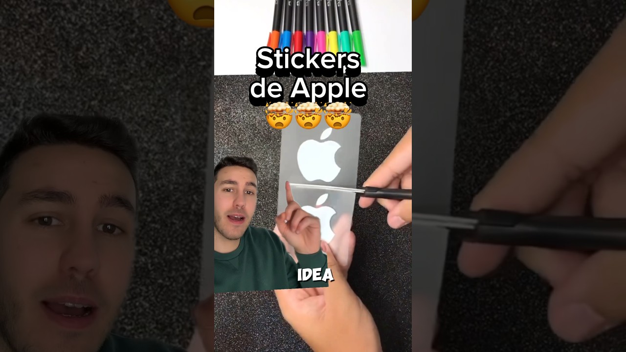 Si tienes STICKERS de Apple sin usar, esta idea es MUY ORIGINAL 💖