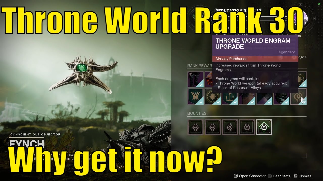 [NERFED] How to go from Rank 15 to 30 in 1 Hour | What is Throne World Engram Upgrade?