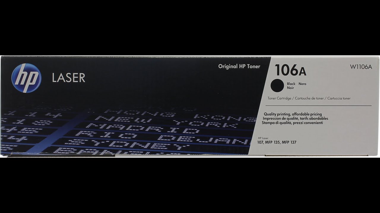 Заправка HP W1106A (№106A) для HP Laser 107/MFP 135/MFP 137