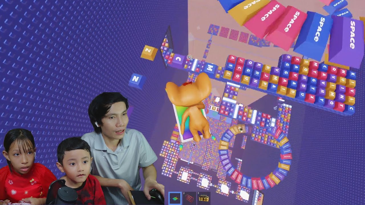 Th&aacute;p b&agrave;n ph&iacute;m trong khả năng của B&eacute; Bo v&agrave; Tr&uacute;c Đ&agrave;o