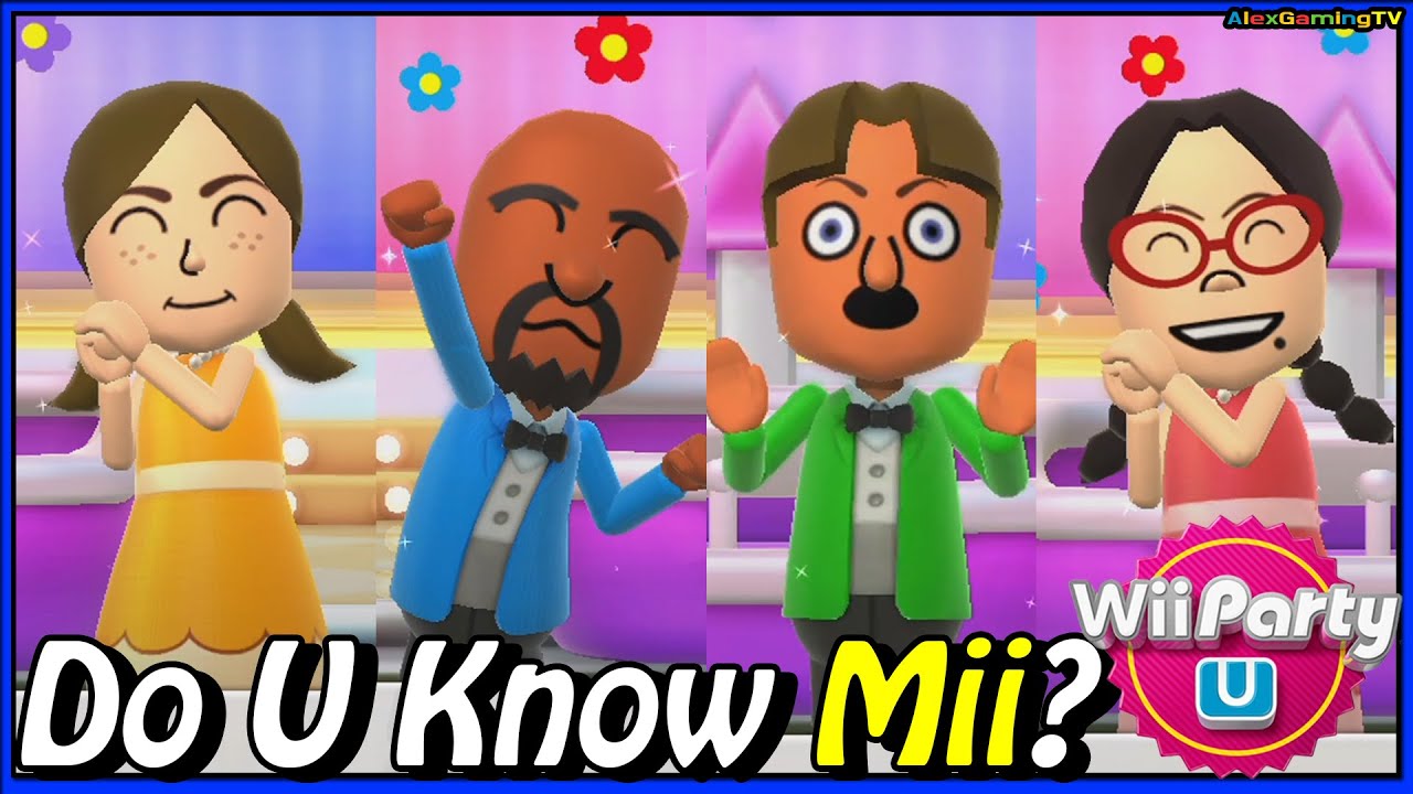 Wii Party U - Do U Know Mii?/ What Do They Think You Are? (4P Matt vs Keiko vs Greg vs Lucia)