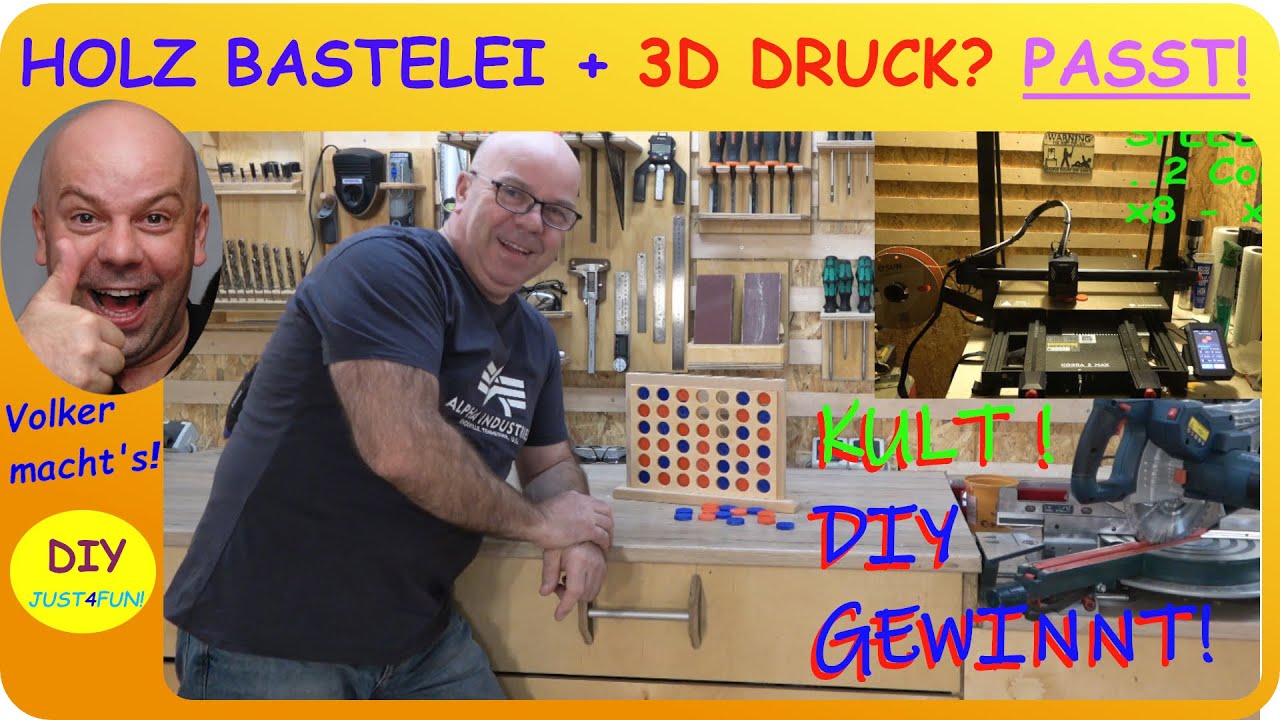 🤔KLEINE BASTELEI ? - VON WEGEN!..😃 RESTHOLZ + 3D DRUCK MAL KOMBINIERT!🤸‍♂️ - SIEH SELBST! 😎