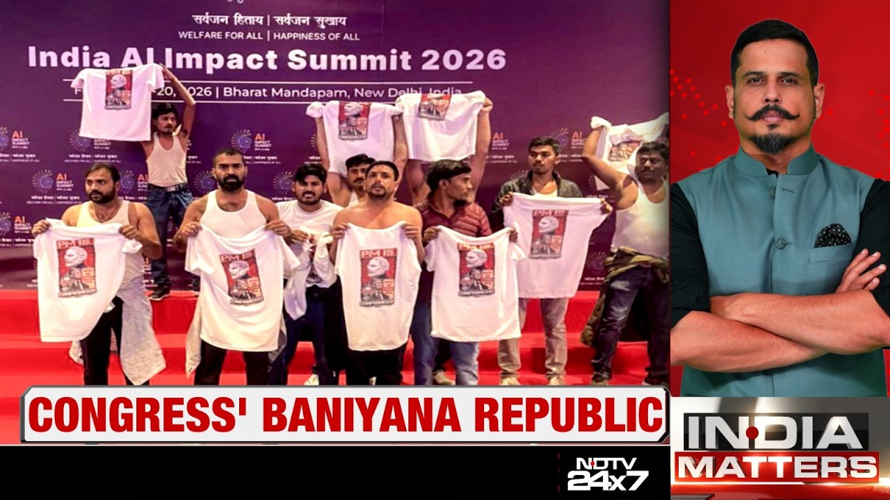 AI Summit Hit By Youth Congress's Topless Protest, BJP Accuses Congress of 'Anti-India' Agenda