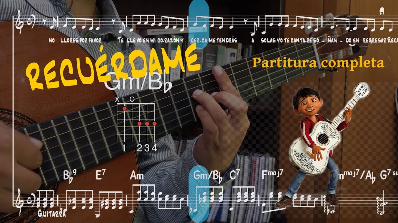 Recuérdame - COCO (versión original) (Videoscore y Partitura)