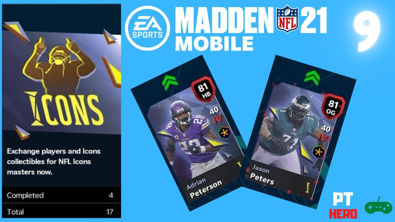 NFL ICONS UPGRADES!!! || PTHero PLAYS - MADDEN NFL 21 MOBILE