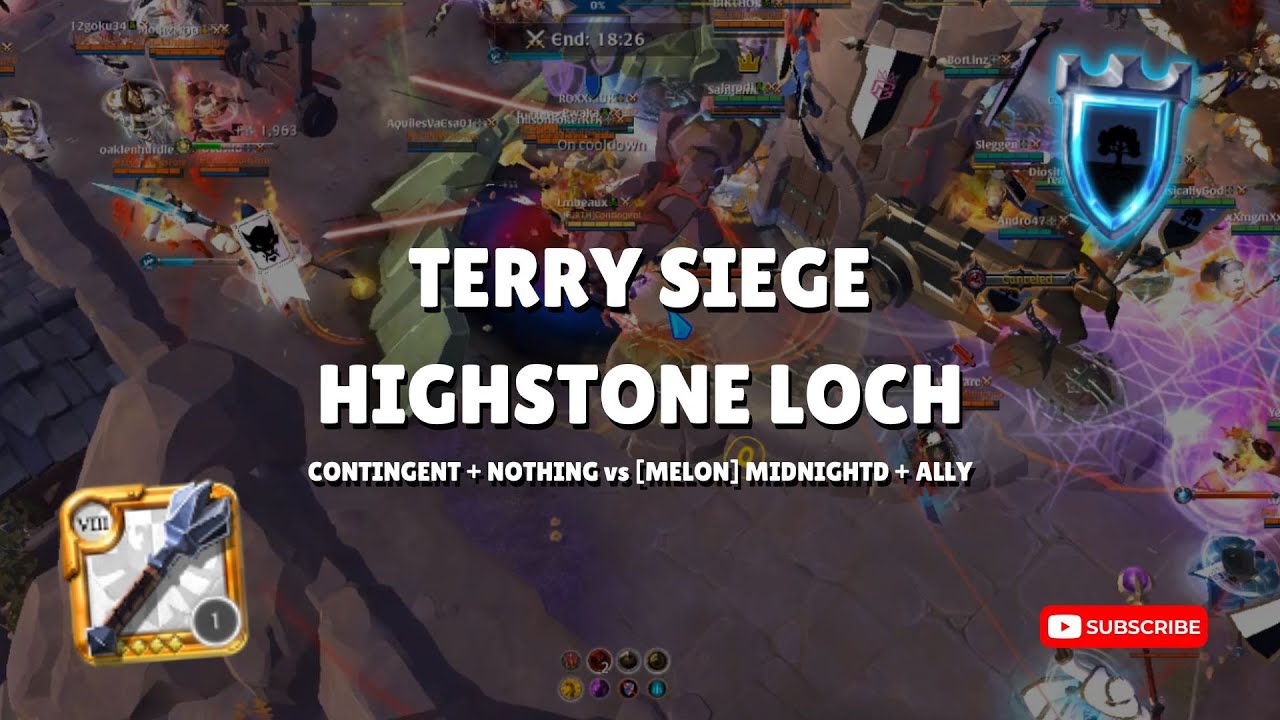 Contingent vs [MELON] MidnightD + Ally | 1h Mace stopper POV | Albion Online ZvZ | Terry Siege