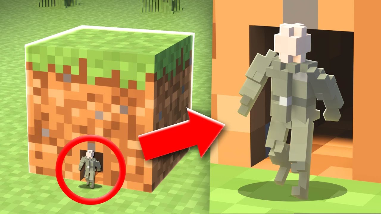 Жизнь внутри блока Minecraft.. (Разборка)