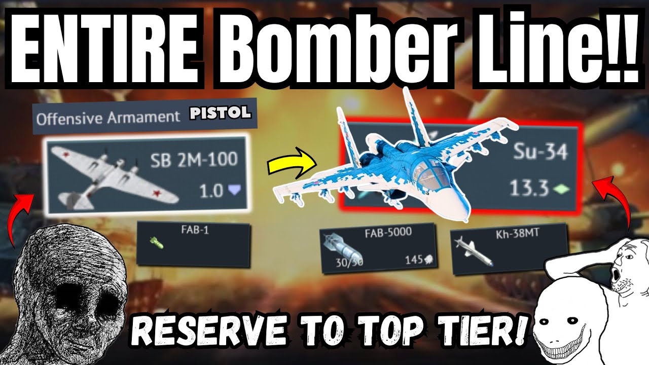 Entire Russian Bomber Line!🔥(Reserve to Top Tier Challenge!) | How I LOST my progress...💀