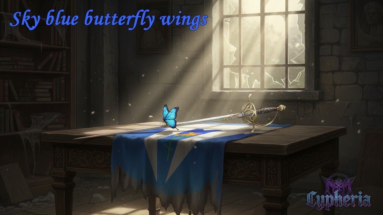 Sky blue butterfly wings