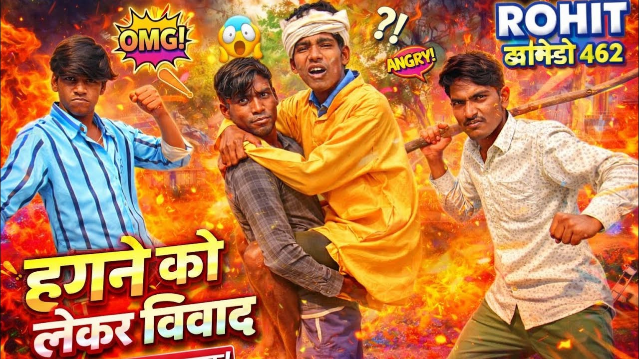 हगने का महा विवाद।#rohitcomedy462 #comedyvideo #youtubeshorts #funny #sorts 