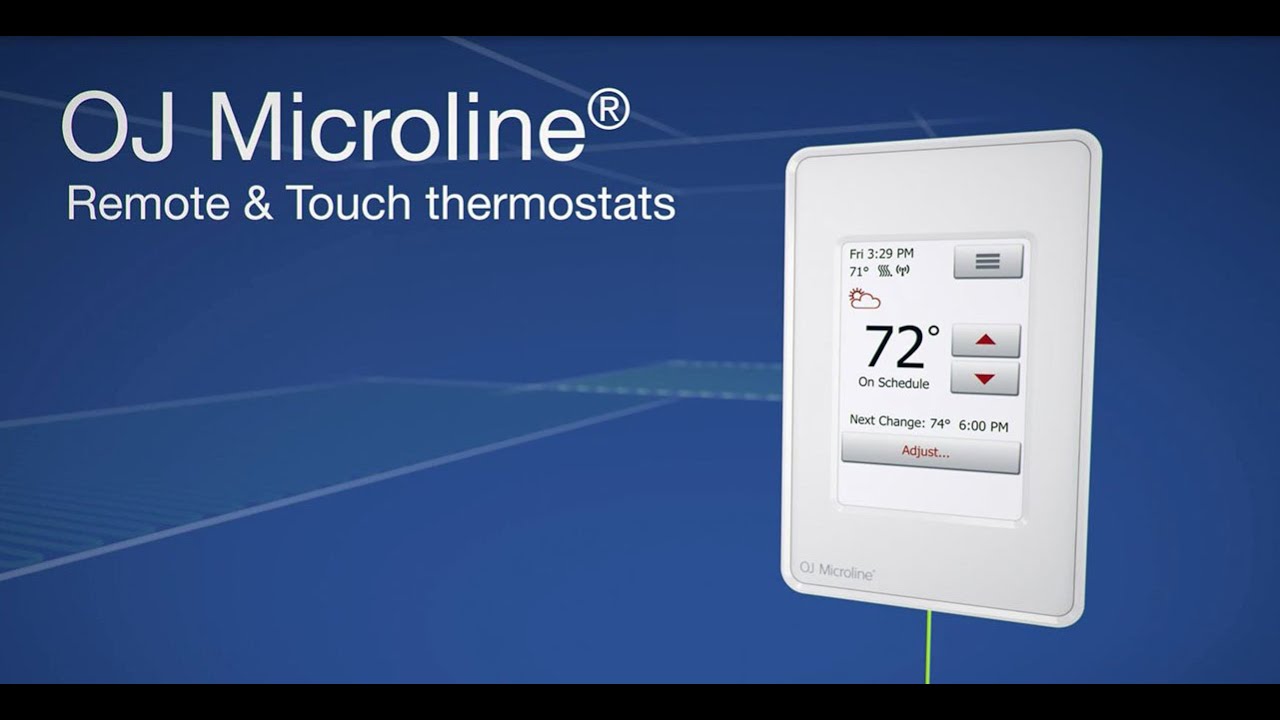 OJ Microline UWG4 and UDG4 Touch thermostats for electric floor heating in North America