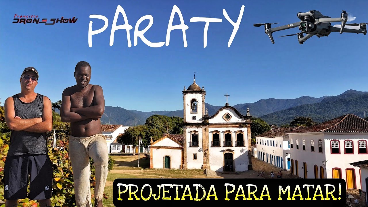 A história de Paraty num vôo de Drone narrado por um 