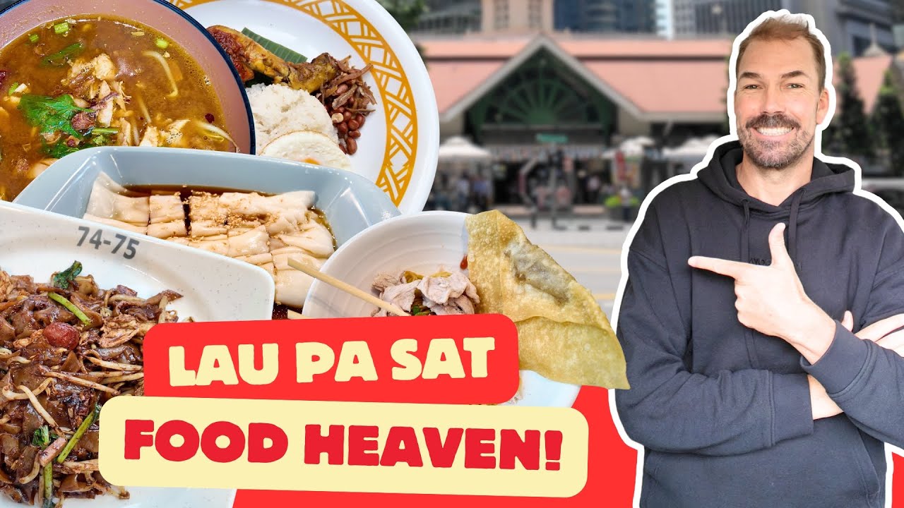 Знаменитый сингапурский ресторан Lau Pa Sat | Посещение 5 ресторанов Hawker Stalls, рекомендованн...