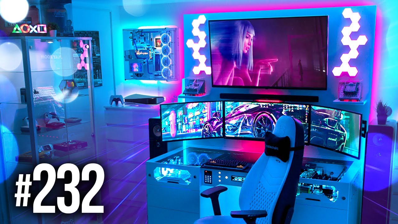 Room Tour Project 232  - BEST Desk & Gaming Setups!