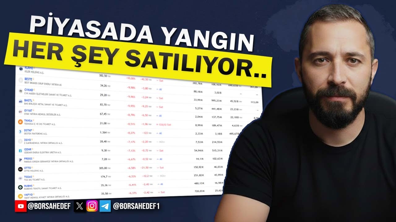 PİYASADA YANGIN HER ŞEY SATILIYOR! | D&Uuml;Ş&Uuml;Ş DEVAM EDECEK Mİ? | #bist100 #borsa #hisse