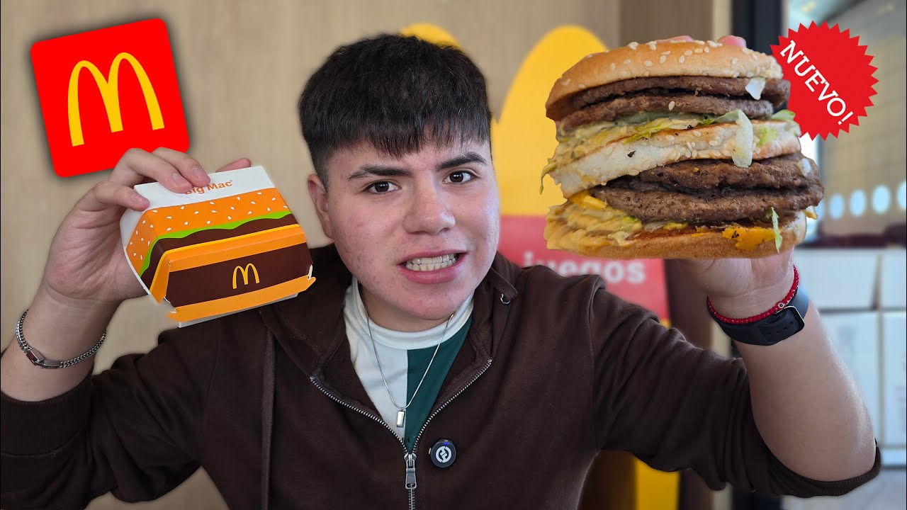 Probando la NUEVA BigMac de 4 CARNES de Mcdonald's