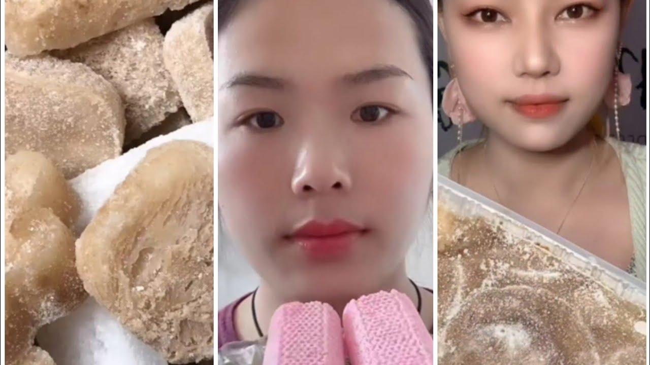 HER CARBONATED ICE EATING WITH MATCHA POWDER COMPILATION