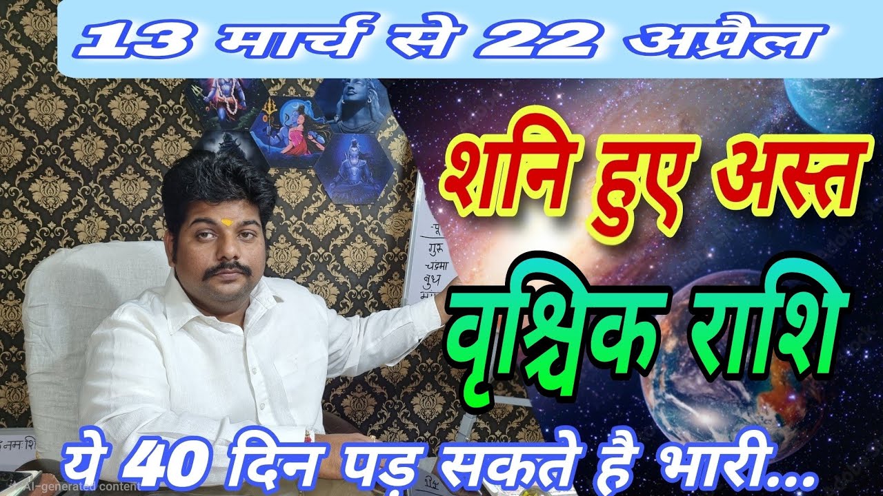 वृश्चिक राशि शनि अस्त के प्रभाव ॥ Vrishchik Rashi shani ast 13 march to 22 april ॥ scorpio horoscope