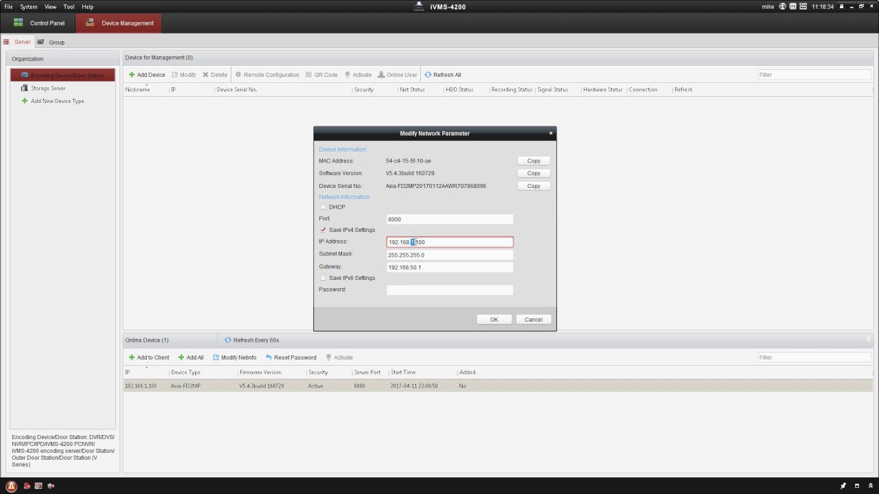 Adding IP cameras to iVMS