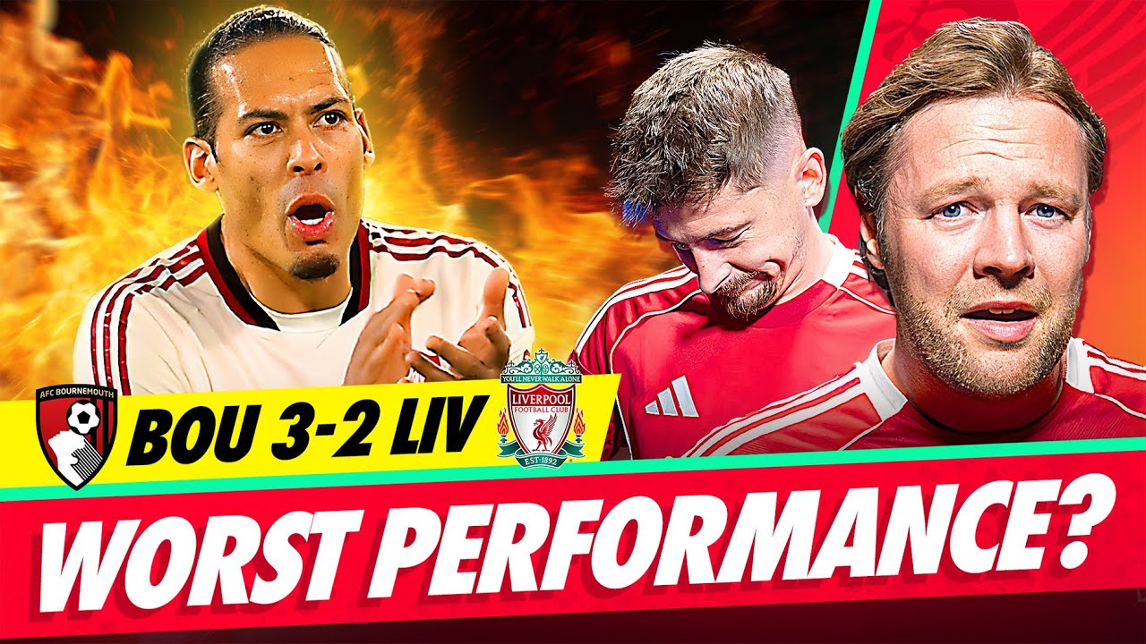 Virgil’s WORST Performace! Slot 0/10 Rating |Bournemouth 3-2 Liverpool | AGT & Doyle |Player Ratings