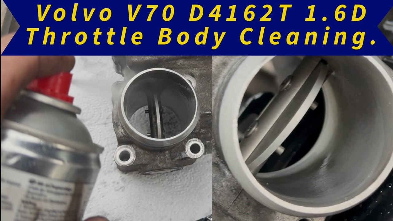 Очистка дроссельной заслонки Volvo V70 1.6D для двигателя D4162T. #volvov70