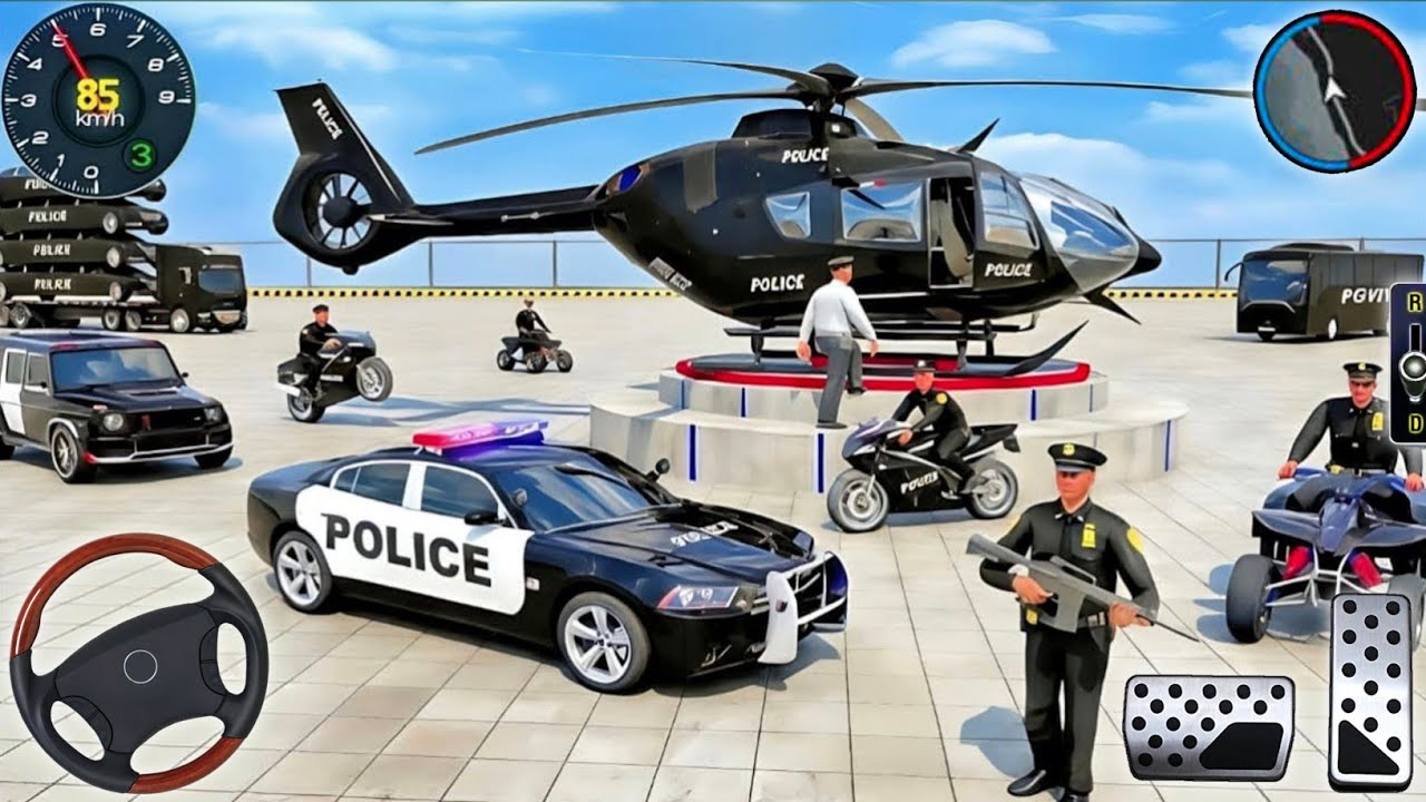 Police Car Chase Simulator 3D Game - Real Cop Cars Driving Simulator 2025 - Android GamePlay