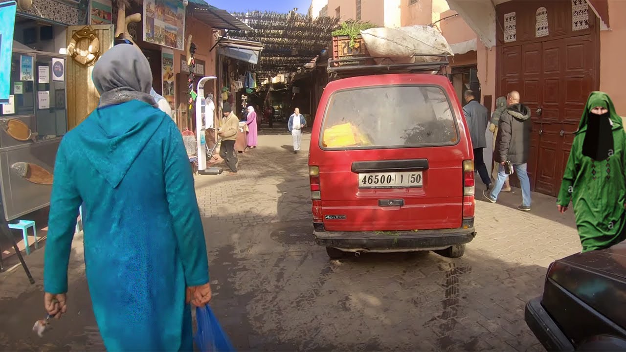Walking Tour of Real MARRAKECH — Morocco Africa Video Walk 🇲🇦