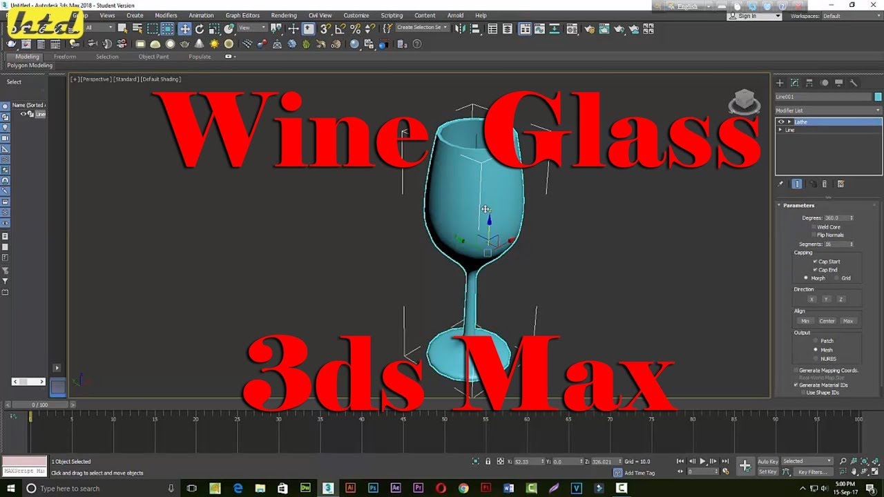 How to create wine glass in 3ds max