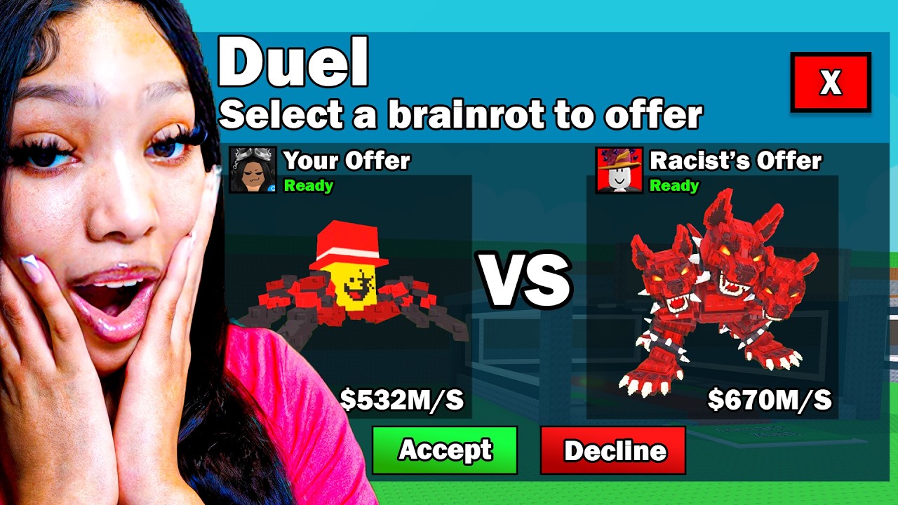 I HUMBLED TOXIC RACISTS In Steal a Brainrot Duels!