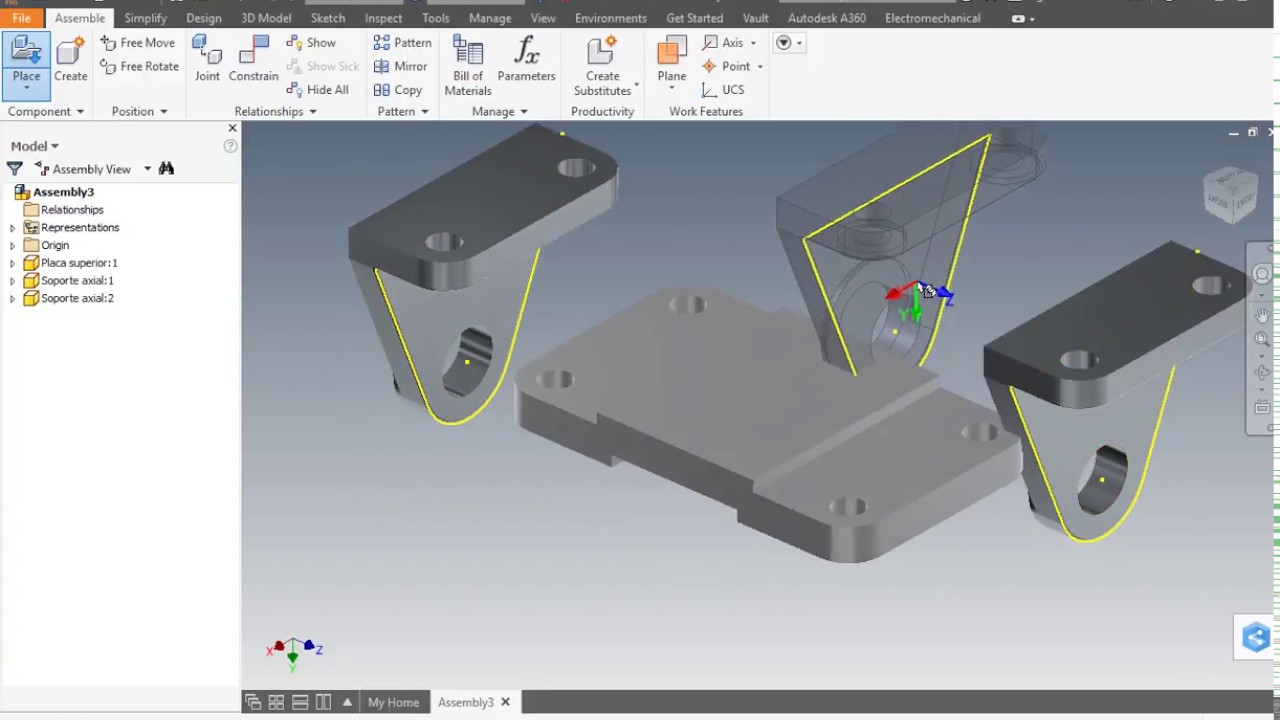 Tutorial Inventor 2017: Ensamble - Lo más básico