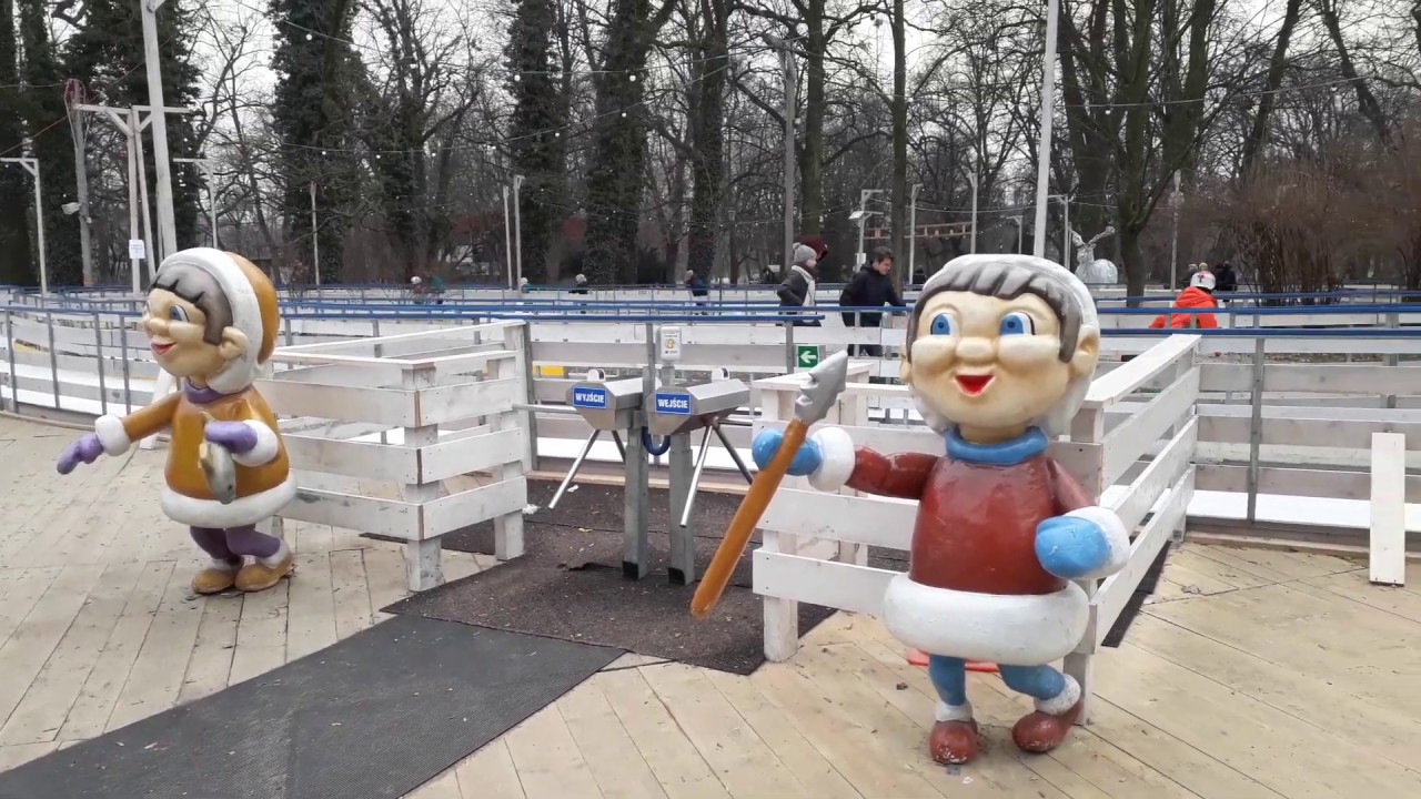 Biggest ice rink in Kraków, Poland - Lodowisko