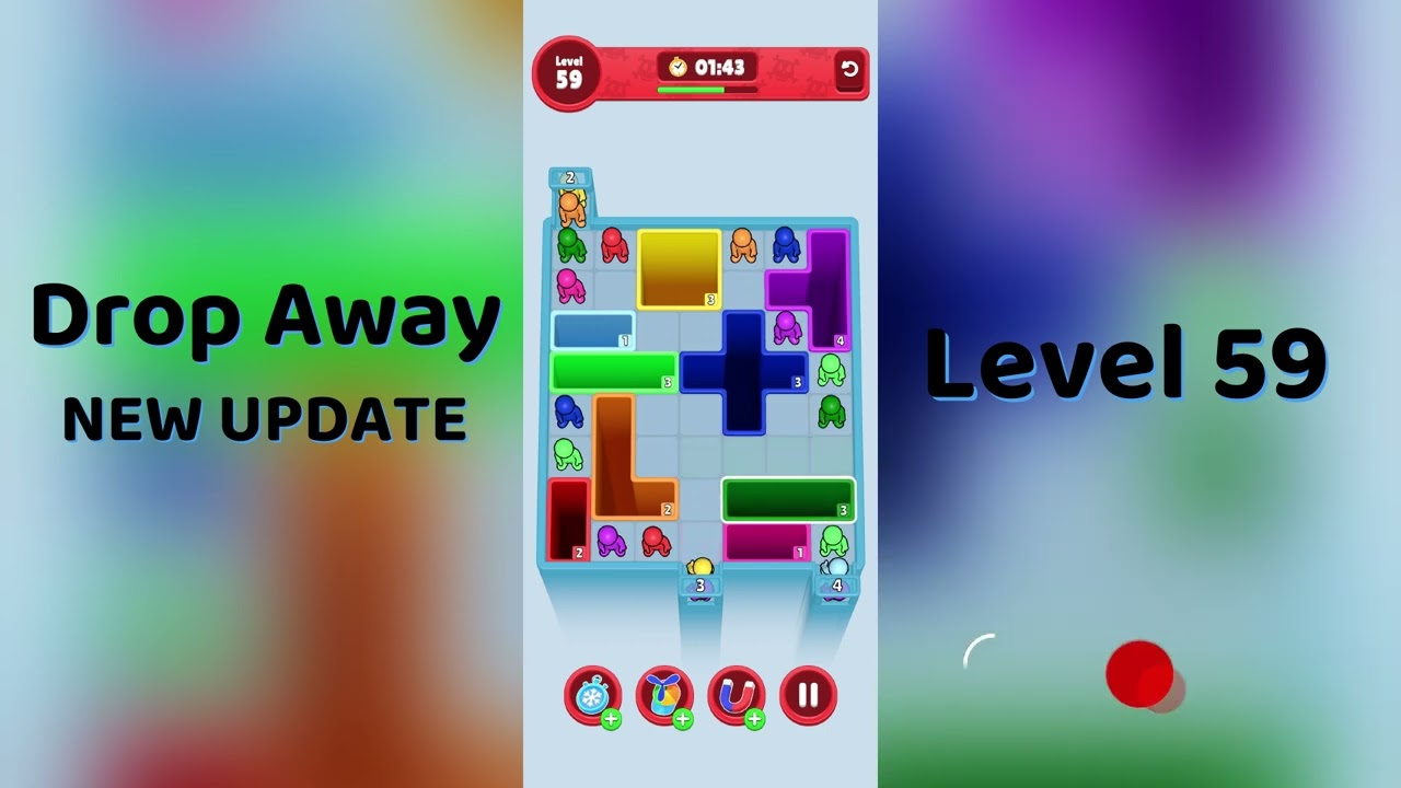 Drop Away Level 59 Walkthrough - NEW UPDATE | Step-by-Step Guide 🧠 | SolutionGuruji
