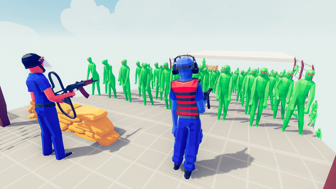 Zombie 100 Units vs Army Soldier - Totally Accurate Battle Simulator TABS
