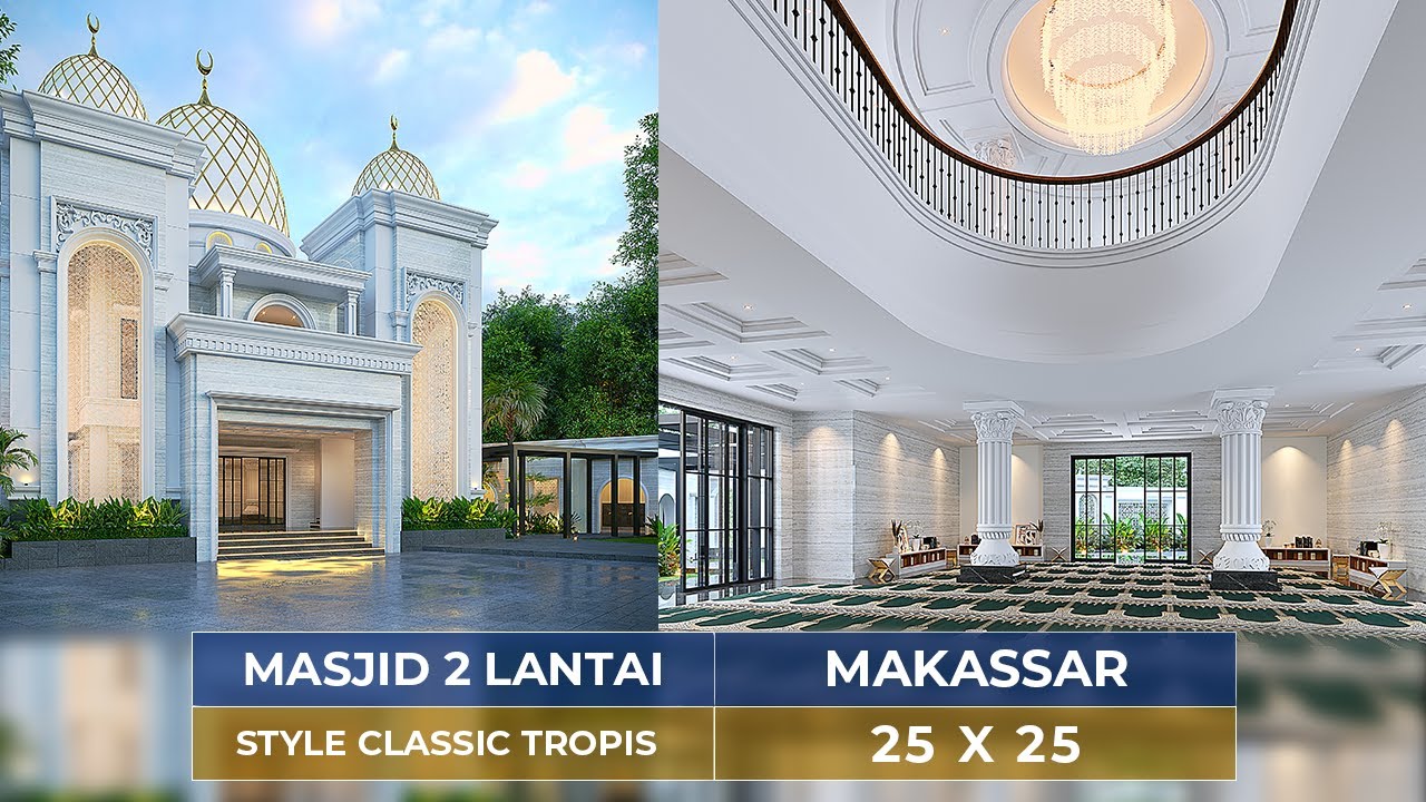MASJID IMPIAN! MASJID BERGAYA KLASIK DENGAN INTERIOR YANG MEGAH & NYAMAN DI MAKASSAR! - JASA DESAIN