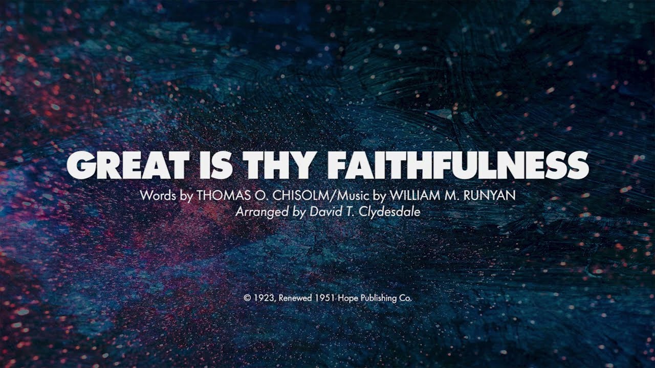 GREAT IS THY FAITHFULNESS - SATB (piano track + lyrics)