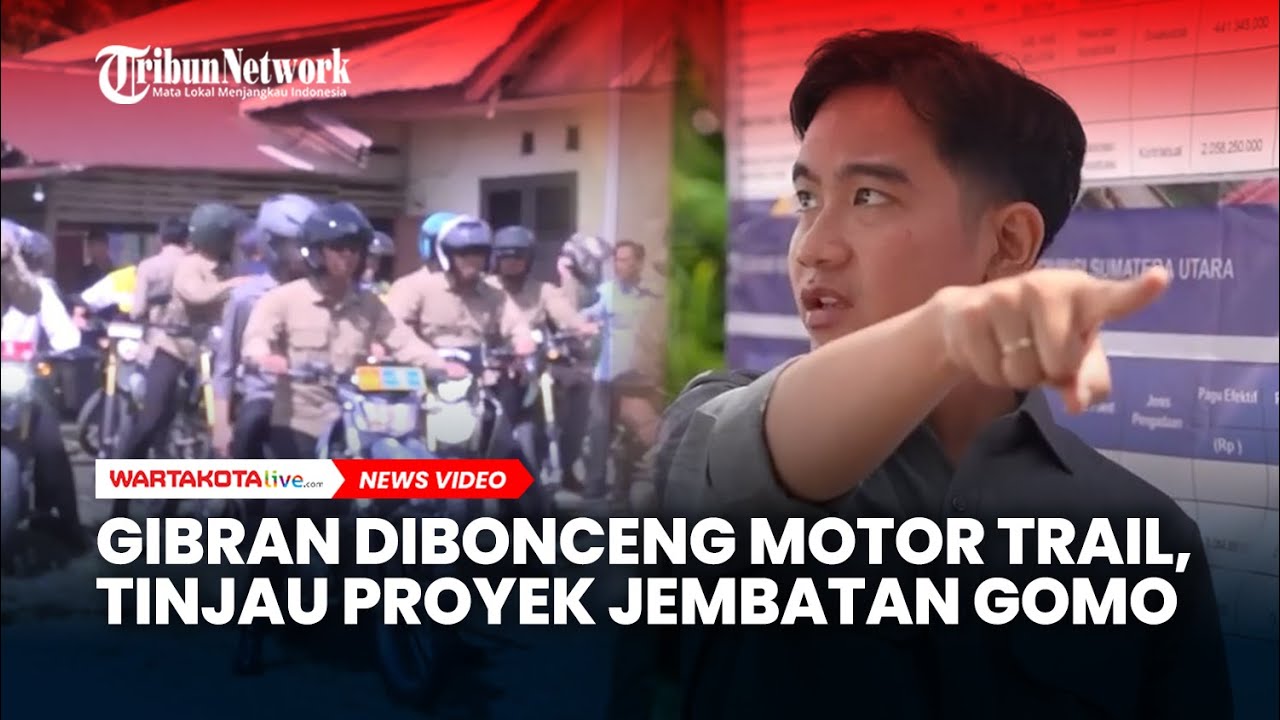 Gibran Dibonceng Motor Trail, Tinjau Proyek Jembatan Gomo di Pulau Nias